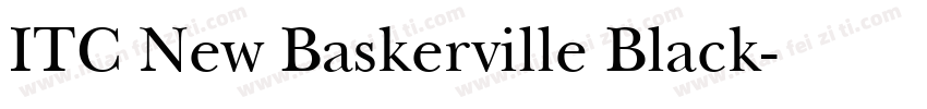 ITC New Baskerville Black字体转换